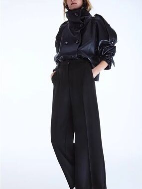 NWT H&M Black Wide-Leg dress Pants